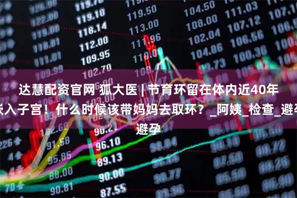 达慧配资官网 狐大医 | 节育环留在体内近40年嵌入子宫！什么时候该带妈妈去取环？_阿姨_检查_避孕